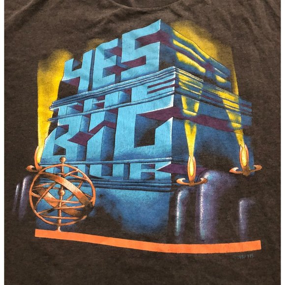 Vtg 1987 Yes Adult XL Generator Tour Rock T Shirt Double Sided - Picture 4 of 12